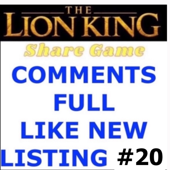 Other - 🦁Lion King Game 🦁 COMMENTS FULL 🦁PLEASE LIKE THE NEW LISTING 🦚 🌟  🦁🦚 🌟